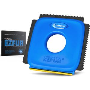 PetLovers EzFur - 4 in 1 Pet Hair Remover & Car Detailer - Silicone and Copper for Deep Carpet & Car Interior Revival, Reusable Multi-Surface Tool for a Cleaner Car & Home