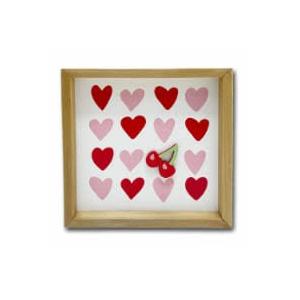 Heart Decor Farmhouse Signs - Wooden Box Art for Home, Bedroom & Living Room 8×8"