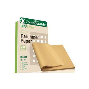 X200Pcs 12x16In Unbleached Parchment Paper Sheets Precut Heavy Duty Flat Kitchen Baking Supplies Paper Non-Stick,Non-Toxic Cooking Paper for Air Fryer, Steaming, Oven Make Cup Cake Bread Cookie