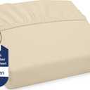 Royale Linens Fitted Sheet Queen - Ultra Soft 1800 Brushed Microfiber - Hotel Luxury Bottom Sheets - Wrinkle Free & Fade Resistant - Deep Pocket Fitted Sheet Only (Queen, Sand)