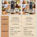 BAYKA French Press Coffee Maker, Large 304 Stainless Steel Coffee Press, Cold Brew Heat Resistant Thickened Borosilicate Coffee Pot for Camping Travel Gifts, 34 Ounce, Dark Pewter