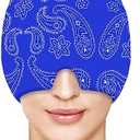 Migraine Headache Relief Cap Hat Head Ice Pack Wrap Cold for Migraines Headache, Tension, Stress-Hangover Cap Ice Beanie Cooling Gel