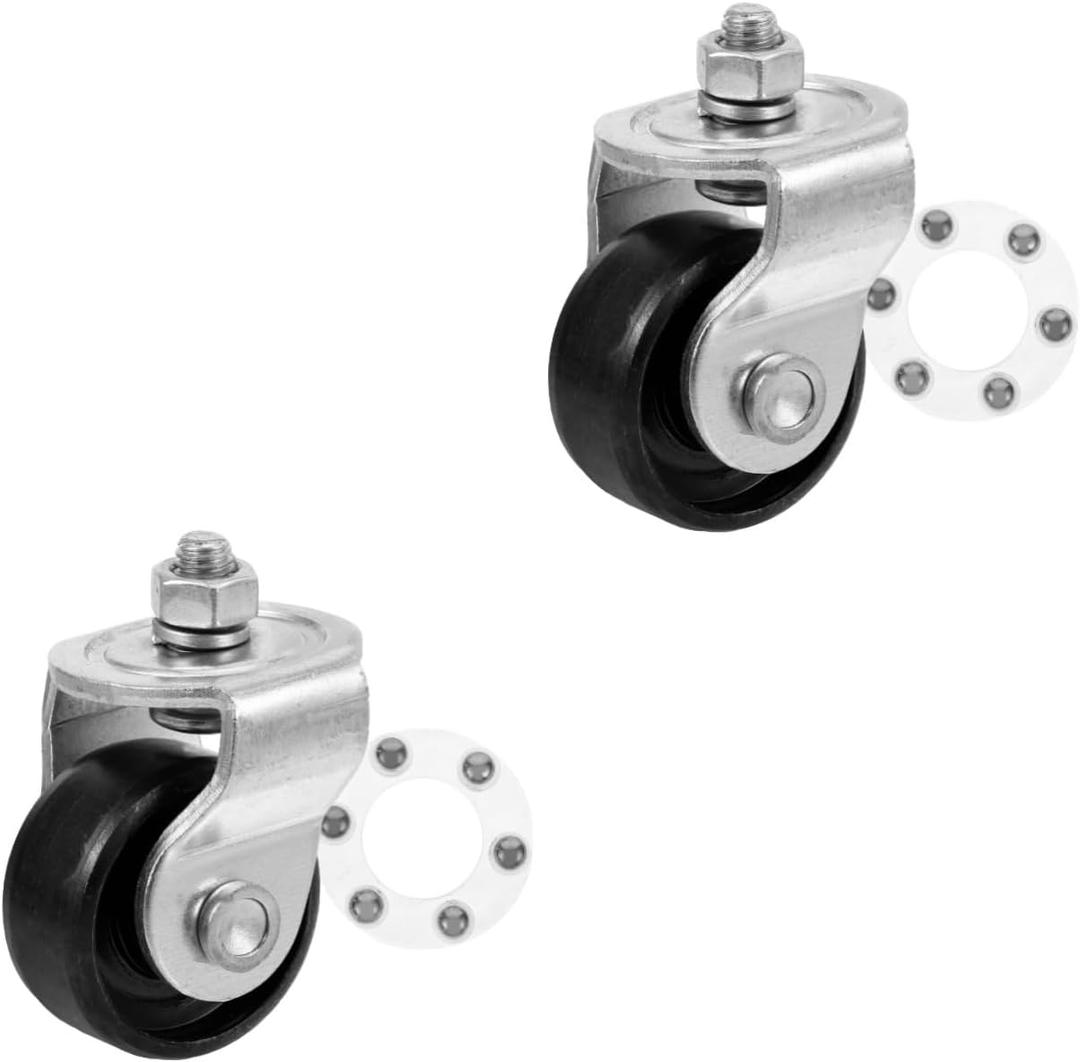 HOMSFOU 2Pcs Trailer Jack Front Wheels Swivel Replacement Heavy Duty Steel Car Jack Accessories 2 Ton Load Capacity for Material Handling and Towing (7.00X5.00X4.00CMx2pcs)