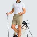 G Gradual Men's Casual Shorts 7" Lightweight Golf Shorts for Men Stretch with 3 Pockets Quick Dry Breathable Work Shorts (L)