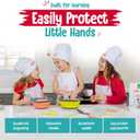Baketivity Kids Cooking Set Real Utensils With Kitchen Tool Guide - Complete Junior Cooking Set Gift For Girls Or Boys With Mixing Bowls, Cutting Board, Knife, Apron - Kids Baking Set For Real Cooking