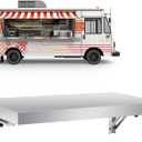 1 Pack Stainless Steel Shelf Folding Concession Wall Mounted Shelves Commercial Serving Stand Shelves for Food Truck Trailer Windows Restaurant Kitchen Home Utility Room Garage (12"x24")