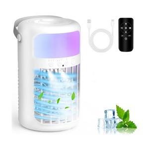 Portable Air Conditioner, 2025 Upgraded 4-IN-1 Ultra-Quiet Design Portable AC Unit with 2 Cool Mist & Speeds1500ml Remote Control Air Conditioner Evaporative for Home,Office,Bedroom, Camping