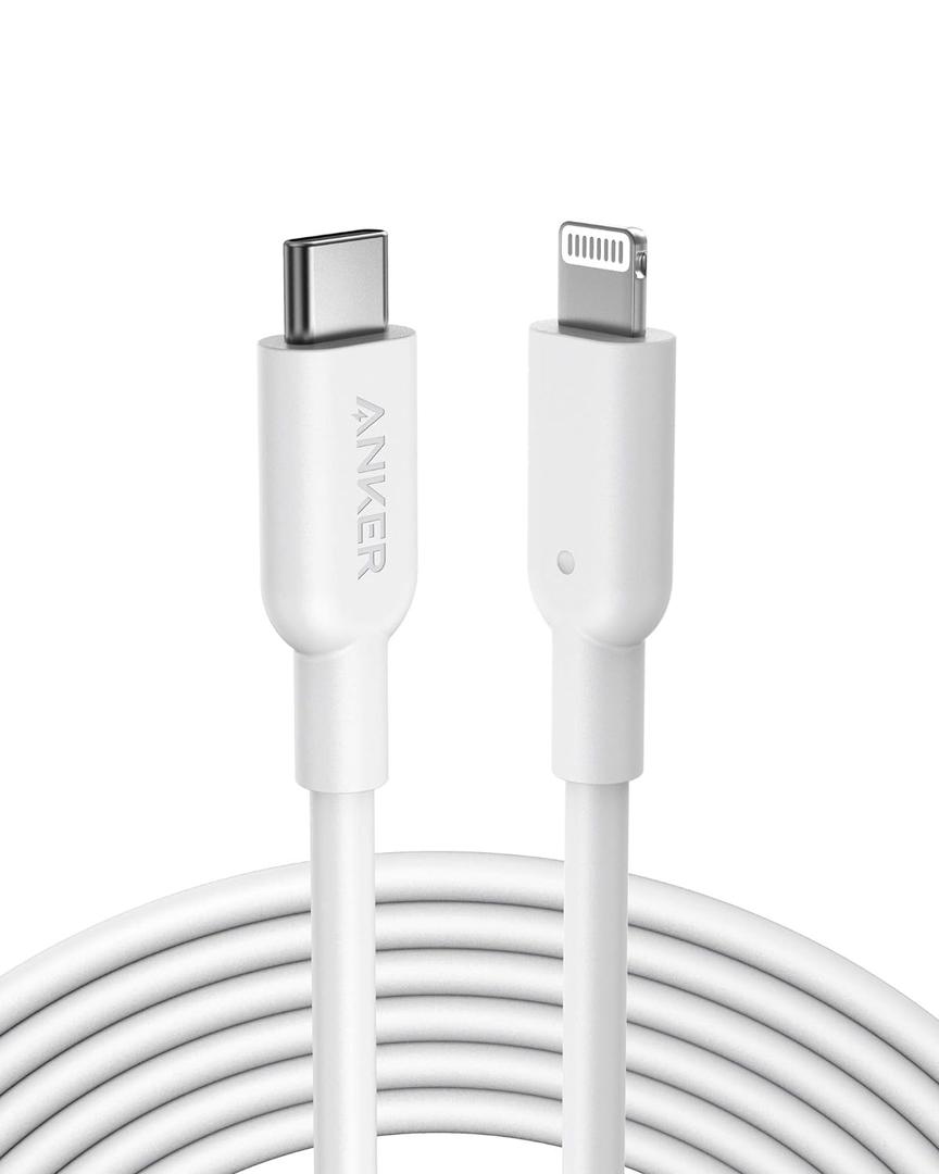 Anker USB C to Lightning Cable, MFi Certified Cable for iPhone 13 Pro 12 Pro Max 12 11 X XS, Supports Power Delivery (10FT,White)