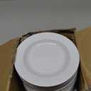 Vesici Melamine Appetizer Plates 5.91 Inch Melamine Dessert Plates Small White Round Lightweight Saucers Serving Dish Catering for Appetizer Snacks Dinner Wedding Party(36 Pieces)