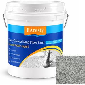 Epoxy Colored Sand Floor Paint for Concrete, Self-Leveling Floor Coating, 634.93 Ounce