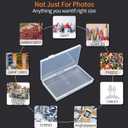 Photo Storage Box 4x6, 18 Inner Extra Large Organizer Acid-Free Photo Keeper Storage Case, Plastic Craft Storage Box for Stickers Stamps Seeds (Clear, 18 Boxes)