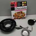 Lallisa Electric Fondue Pot Set, Chocolate Fondue Kit, Detachable Serving Trays with 4 Roasting Forks, Valentine's Day Gift Set for Date Night House Warming Melting Parties(Black)