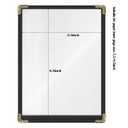 Menu Covers 25 Pack 5.5 x 8.5 inch - Black Vinyl Menu Holders | 2-View Waterproof Clear Sleeves Top-Loading for Restaurants, Cafes & Catering