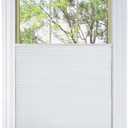 BlindsAvenue Cordless Top Down Bottom Up Cellular Honeycomb Shade, 9/16" Single Cell, Blackout, White, Size: 34.5" W x 72" H