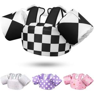 Vvinca Separable Toddler Swim Vest Fit 22-66 Lbs（1-6 Years）|2025 Newest 3 in 1 Pool Float & Arm Bands Boys and Girls, Adjustable Sturdy Safety for Infant 1 2 3 4 5 6 Year