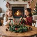 Artmag 24 Pcs Velvet Bows for Christmas Tree Rustic Bows Velvet Christmas Ornaments for Door Garland Wreath Gift Party Holiday Decoration (Width of 5/8",Dark Green)