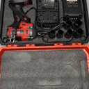 1/2 inch Impact Wrench, Max Torque 950N.m(700Ft-lbs) Cordless Brushless Impact Wrench, 3300RPM High Torque Electric Impact Gun with 2x 4.0Ah Li-ion Battery, Charger, 3 Extension Bars, 6 Sockets