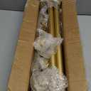 SIMEWIN Heavy Duty Curtain Rods for Windows 66 to 120 Inches, 1 Inch Gold Curtain Rod for Bedroom, Living Room, Patio, Kitchen, Adjustable Curtains Rods with Classic Finials, Gold Finishing