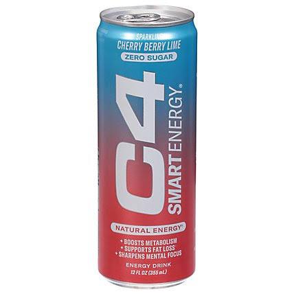 C4 Sugar Free Energy Drink, Cherry Berry Lime | Performance Fuel | Nootropic Brain Booster | 12 Oz - 12 Pack  (EXP 08/03/26)