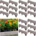 20 Pcs 13 x 5 Inch Garden Edging Border Natural Rock Stone Edging Water Resistant Landscape Design Border Decorative Flower Bed EDG for Patios and Gardening