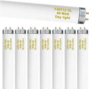amgolibi 6-Pack 48 Inch F40T12/DL 40W 6500K Daylight Fluorescent Light Bulbs, 4ft T12 Linear Tube Lights, 2650 Lumens, G13 Bi-Pin Base, Daylight, for Workshop, Garage, Office