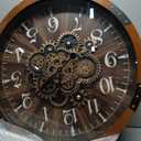 TOKTEKK 27 inch Large Real Moving Gears Wall Clocks for Living Room Decor