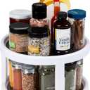 Kitchen Spaces Two-Tier Lazy Susan Organizer, Cabinet Turntable Shelf Storage for Kitchen and Pantry Items, Great for Spices or Condiments, Non-Skid, Sturdy with Full Spin, White (1 Count ( Pack of 1))