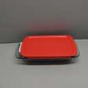 Pyrex Basics 3 Quart Glass Oblong Baking Dish with Red Plastic Lid -9 inch x 13 inch x 2 inch - Original Genuine Pyrex - Made in the USA
