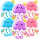 6 Pcs 36 Inch Jellyfish Balloons Inflatable Jellyfish Octopus Sea Party Decorations Mermaid Party Decoration Baby Shower Decoration Supplies, in Pink Blue Purple