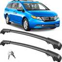 FengYu 300lb Lockable Roof Rack Cross Bars Compatible with Honda Odyssey 2011-2017 with Raised Side Rails, Heavy Duty Aluminum Roof Rails Crossbars Cargo Bars Canoe Rooftop Black Carrier Luggage