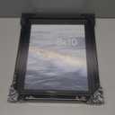 8x10 Picture Frame, Table Top or Wall Mount for 8x10 Picture & Real Glass, Vintage Frames, Black Woodgrain, 1 Pack