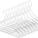 Whitmor Slim Sure Grip Hangers S/10-Paloma Gray (White + Grey)