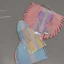 9PCS Huge Pastel Hanging Paper Fans Decoration Macaron Birthday Party Decorations Rainbow Ice Cream Easter Paper Hanging Decor for Bridal Baby Shower Classroom Home Decor (Pastel-flower Shade)