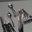 24 Pcs Silverware Set with Steak Knives Service for 4,Stainless Steel Flatware Set,Mirror Polished Cutlery Utensil Set,Home Kitchen Eating Tableware Set,Include Fork Knife Spoon Set,Dishwasher Safe