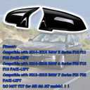 Side Mirror Cover Compatible with BMW 2014-2018 5 Series F10 F11 F18, 2014-2018 6 Series F06 F12 F13, 2013-2015 7 Series F01 F02 Rear View Door Side Mirror Cover Cap (Glossy Black)