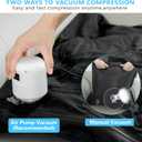 2PC Professional Vacuum Bags for Travel with 55W Super Power Electric Pump, Dobaly IP67 Reusable Vacuum Compression Bags for Suitcases and Backpack Space Saver Vacuum Bags Durable(2 Medium+Pump)
