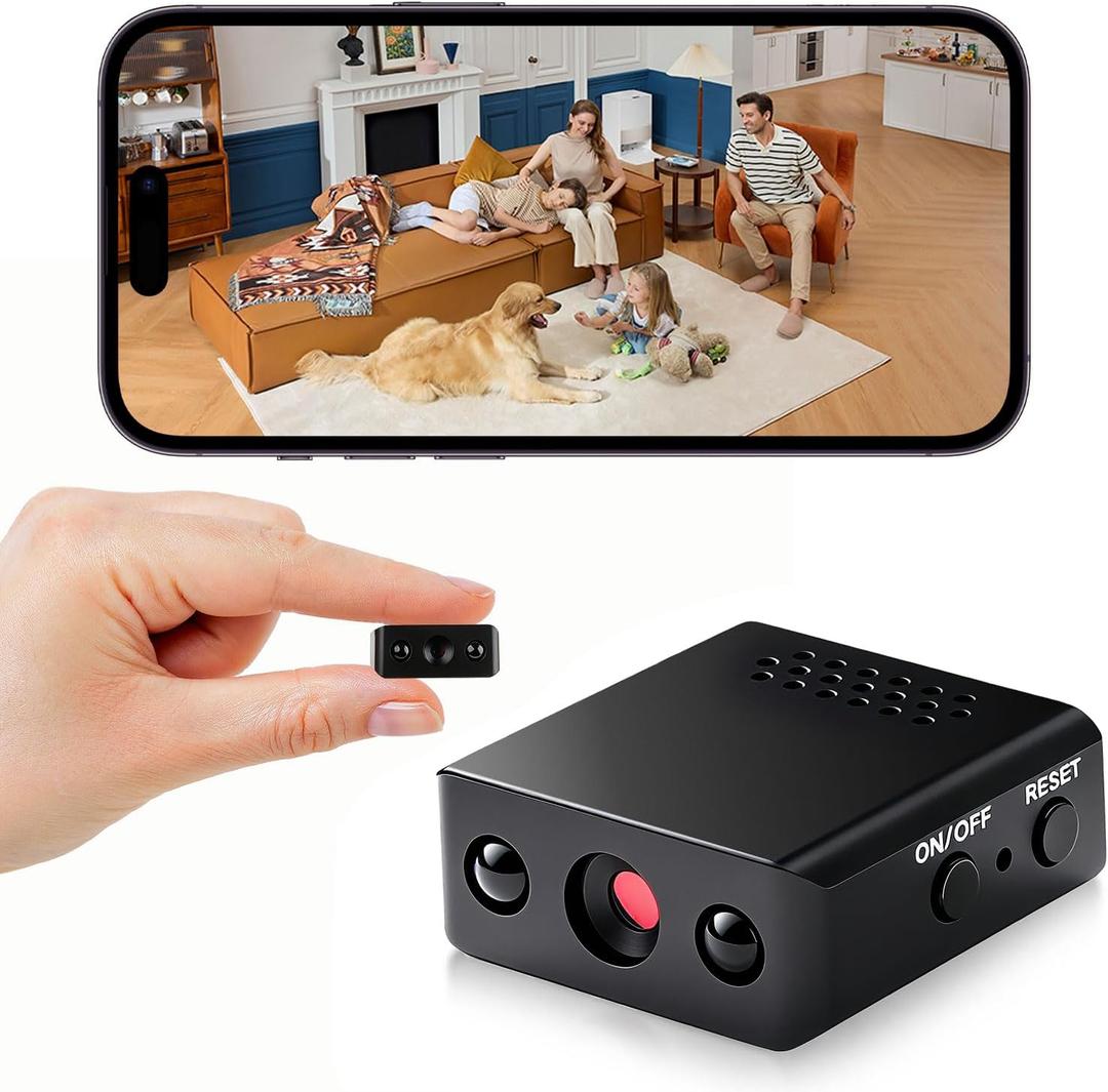 Upgraded Indoor Security Mini Camera,HD Nanny Cam for Home SecurityWiFi Camera Wireless Surveillance, Motions Detection Auto Night Vision.for Home/Pet/Baby/Office withs App function Remote Viewing