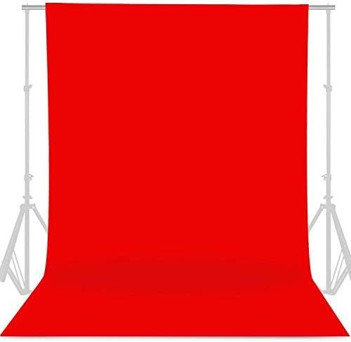 GFCC 6FTX9FT Red Backdrop Background - for Photography Photo Booth Backdrop for Photoshoot Background Screen Video Recording Parties Curtain