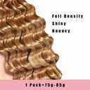 Human Braiding Hair for Boho Braids Bulk Deep Wave Boho Hair for Braiding Wet and Wavy Brazilian Virgin Human Bohemian Hair for Braiding 2 Bundles 160g Honey Blonde 24''