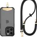 Designer Cell Phone Wrist Strap, Anti-Lost Lanyard Wristlet Charm for iPhone 17 Pro Max&Most Cellphones, Leather Bracelet