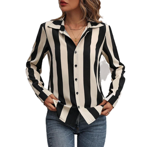Zeagoo Women Button Down Shirts Business Casual Tops Long Sleeve Blouses for Women Dressy Casual Printed Work Tops S