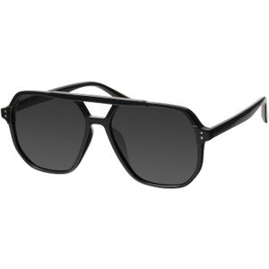 mosanana Oversized Aviator Sunglasses for Women and Men with Polarized Lens MS52243 (C1-black)
