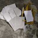 White Writing Desk with 3 Drawers for Bedroom, 37.2 Inch Small Computer Desk for Small Spaces, Simple Study Table for Kids Bedroom, Home Office, Dorm, Living Room, Vanity Make Up Desk, White