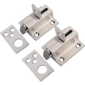 Stainless Steel Security Automatic Gate Door Lock Spring Load Bolt Latch 2 Pack