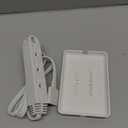 3FT Ultra Flat Plug Extension Cord Power Strip with 3 Outlets, Patented Detachable Ultra-Thin Outlet Cover Concealer & Ultra-Flat Plug, Max. 13A 125V 1625W ETL Listed, White Color