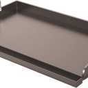 Utheer Cast Iron Griddle for Gas Grill, 25" x16" Flat Top for Outdoor Grill Rectangular Plate with Removable Handles for Charcoal Camping, Tailgating, and Parties