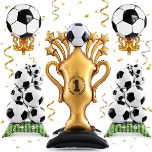 5 Pcs Soccer Balloons Party Decorations Set, Extra Large Trophy & World Cup Foil Balloons for Sports Theme Soccer Supplies/Birthday/Socoer Fans Party Decorations, 2026 World Cup Games Decor