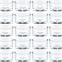 36 Pack Clear Glass Tealight Candle Holders, 1.8 Inch Wide x 1 Inch High, for 1.5" Tealights, Bulk for Wedding Centerpieces, Party, Dinner, Home Decor