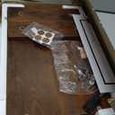 TEAMIX 14.2 inch Monitor Stand Riser, Rustic Brown Wood Monitor Riser with Storage for Desk Small Monitor Stand TV/Screen/PC/Laptop Riser Computer Stand Desktop Shelf (Brown-14.2 inch)