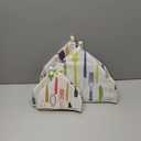 Insulated Food Covers 4 Pieces Foldable Cover for Food Collapsible Food Tent Kitchen Restaurant Picnic (Red-Green)